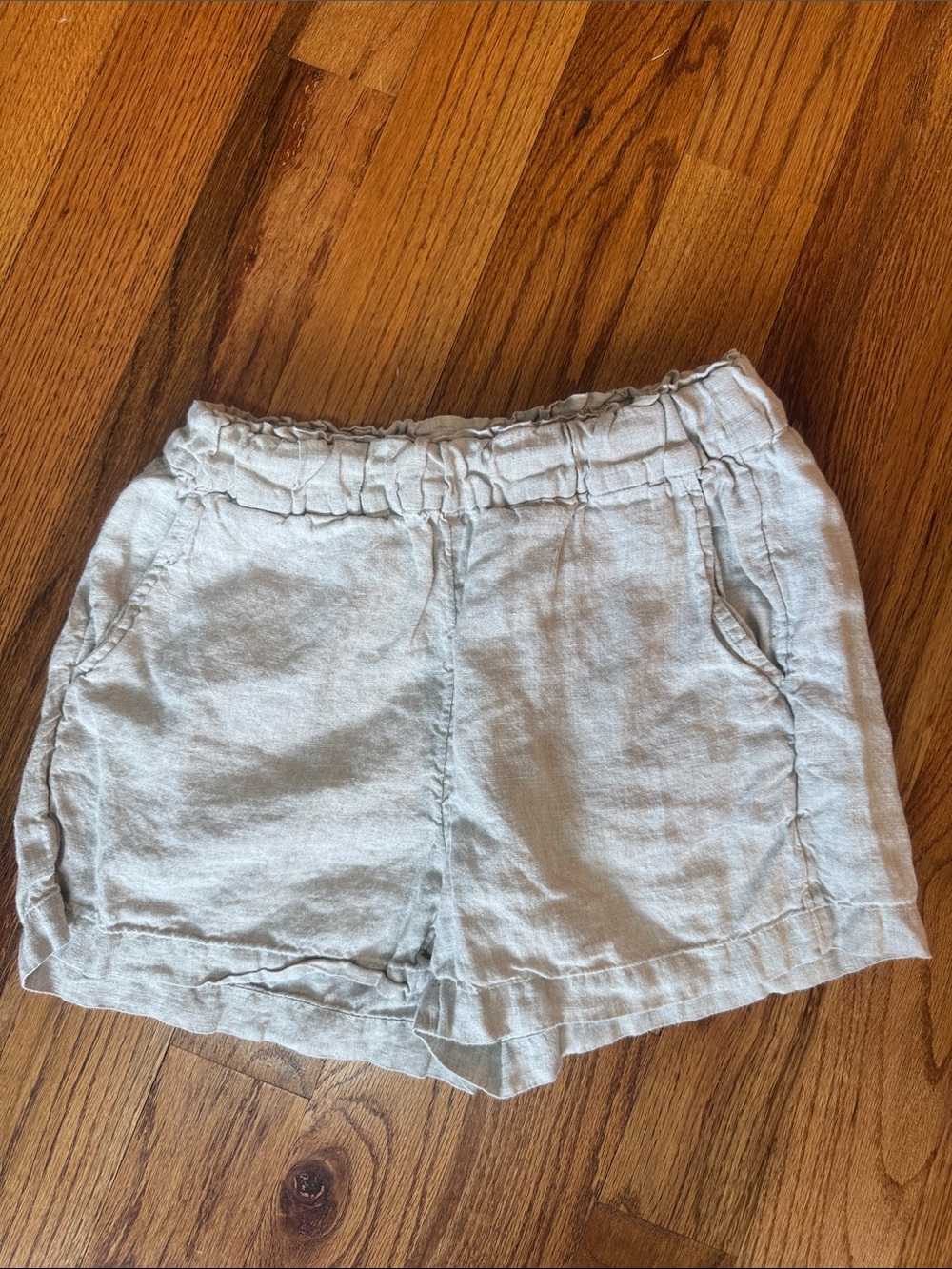 J. Crew Light Gray 100% Linen shorts